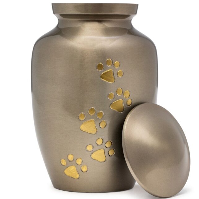 Solid brass urn