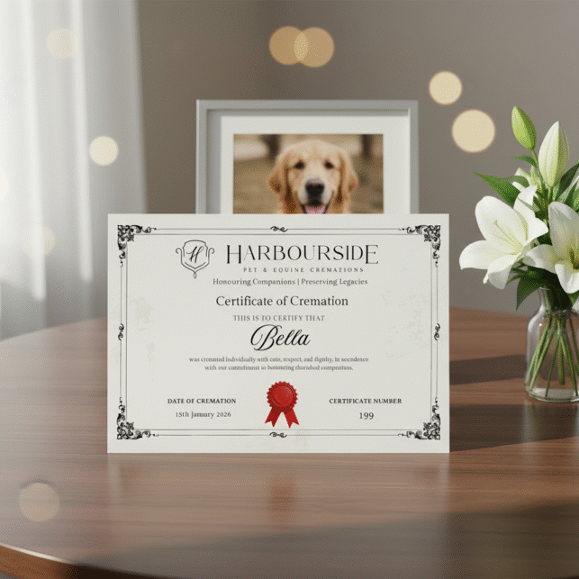 Certificate of guaranteed individual cremation