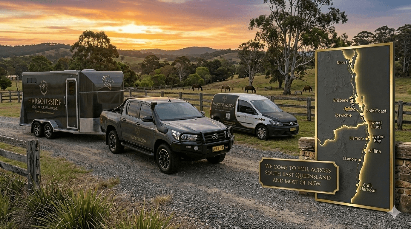 Harbourside Equine service area — South East Queensland and most of NSW