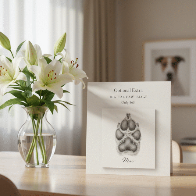 Fine pencil paw portrait keepsake card