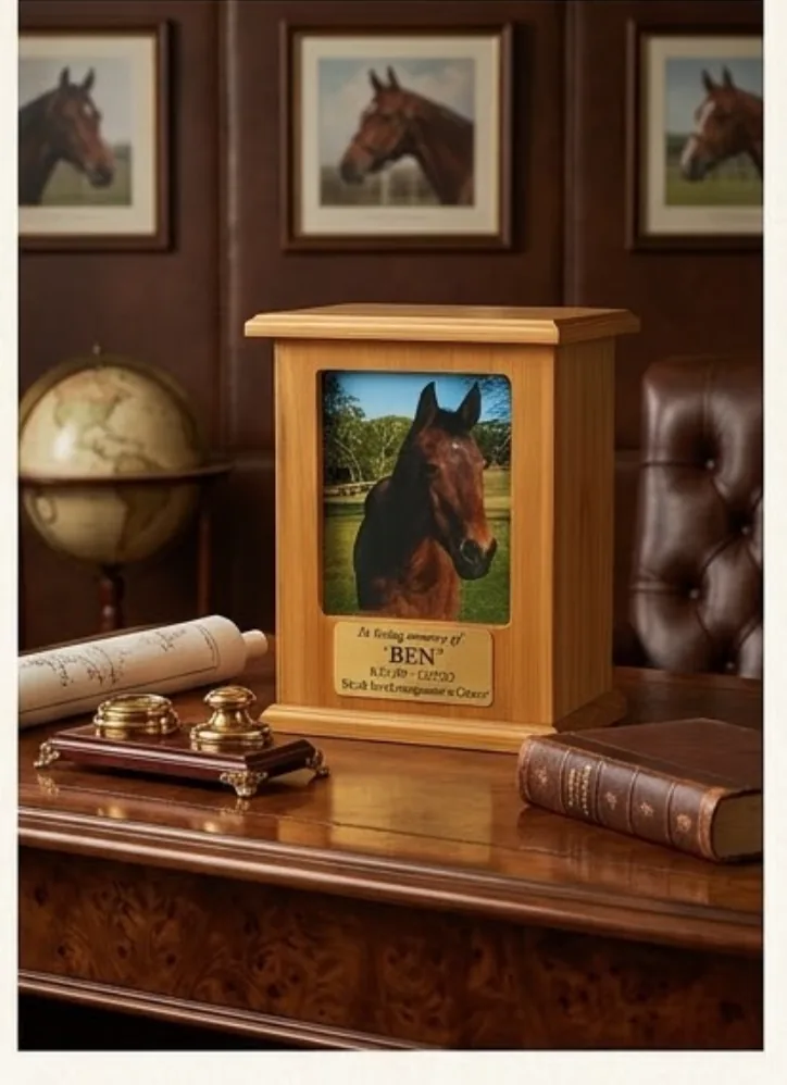 Artisan Legacy Collection — bespoke handcrafted Australian hardwood urn with engraved nameplate