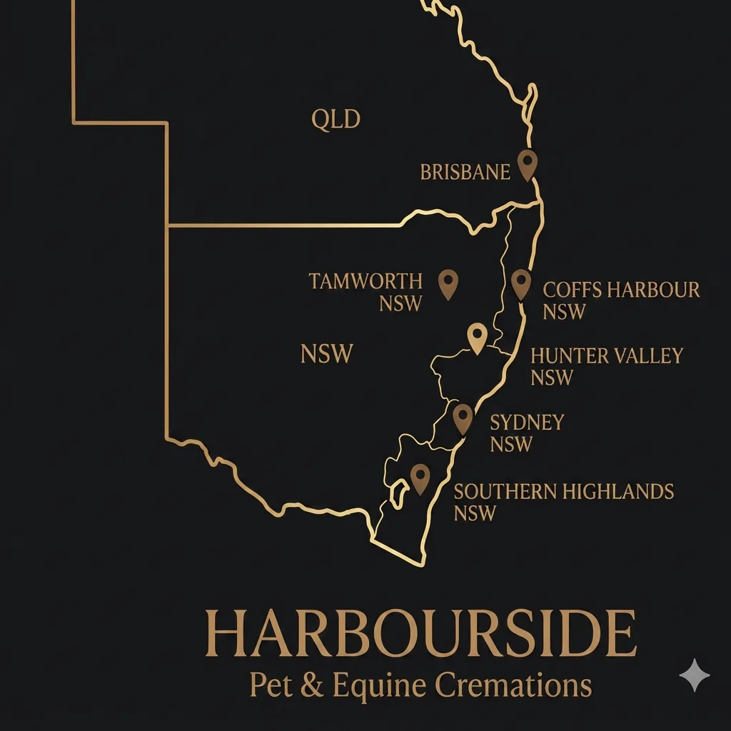 Harbourside service area map — NSW & SE QLD coverage