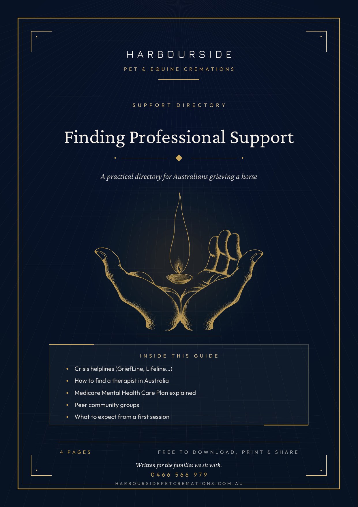 First page of Finding Professional Support
